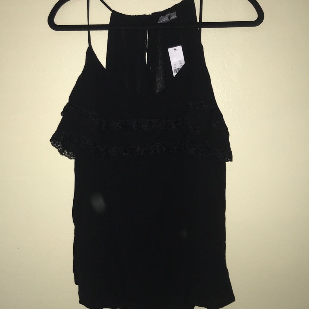 NWT, Black Halter Style Top